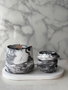 Aberto Design Glamour Candle 43ST - Juego de 3 Velas de Soja Gris y Blanco